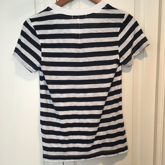 Stateside Velour Stripe Print T-Shirt XS - Picture 5 of 6